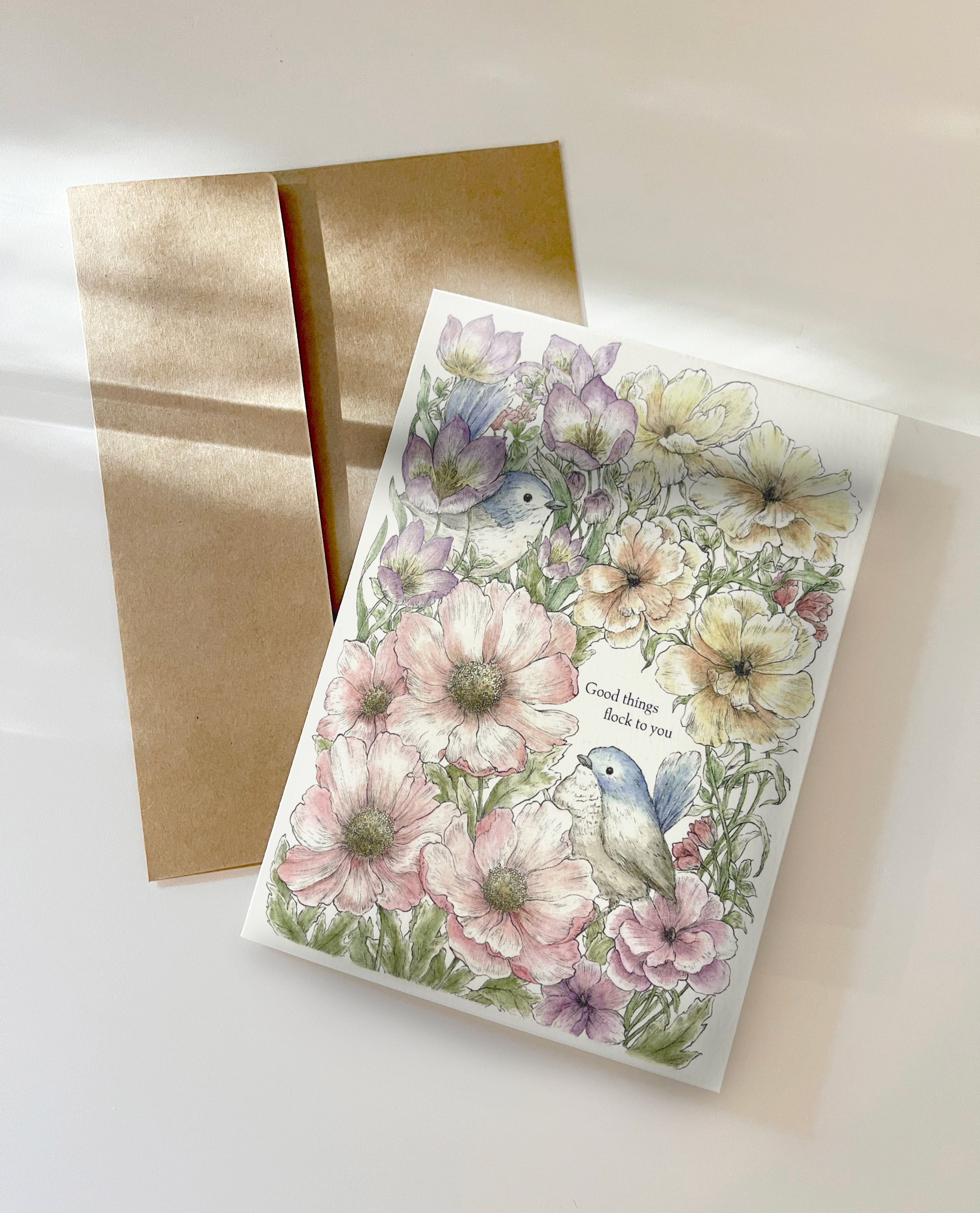 Blue Bird Birthday Card - Single