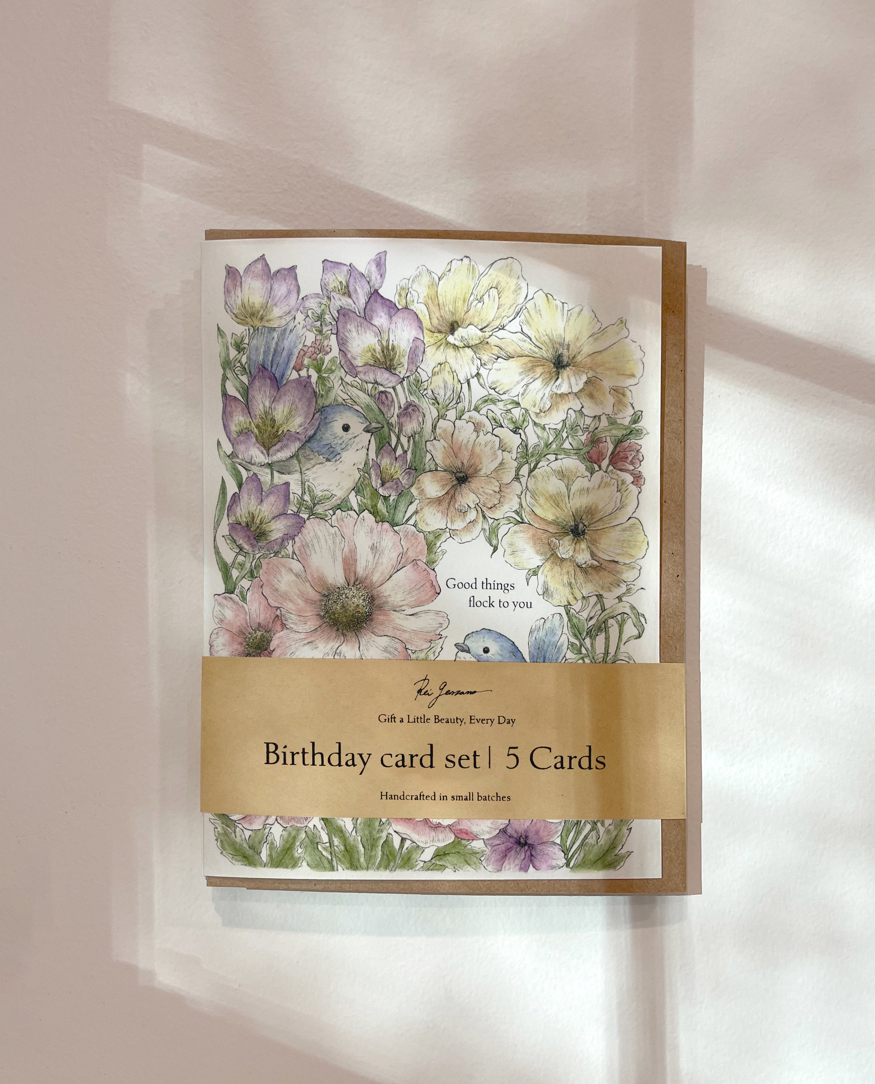 Blue Bird Birthday Card Bundle – Set of 5